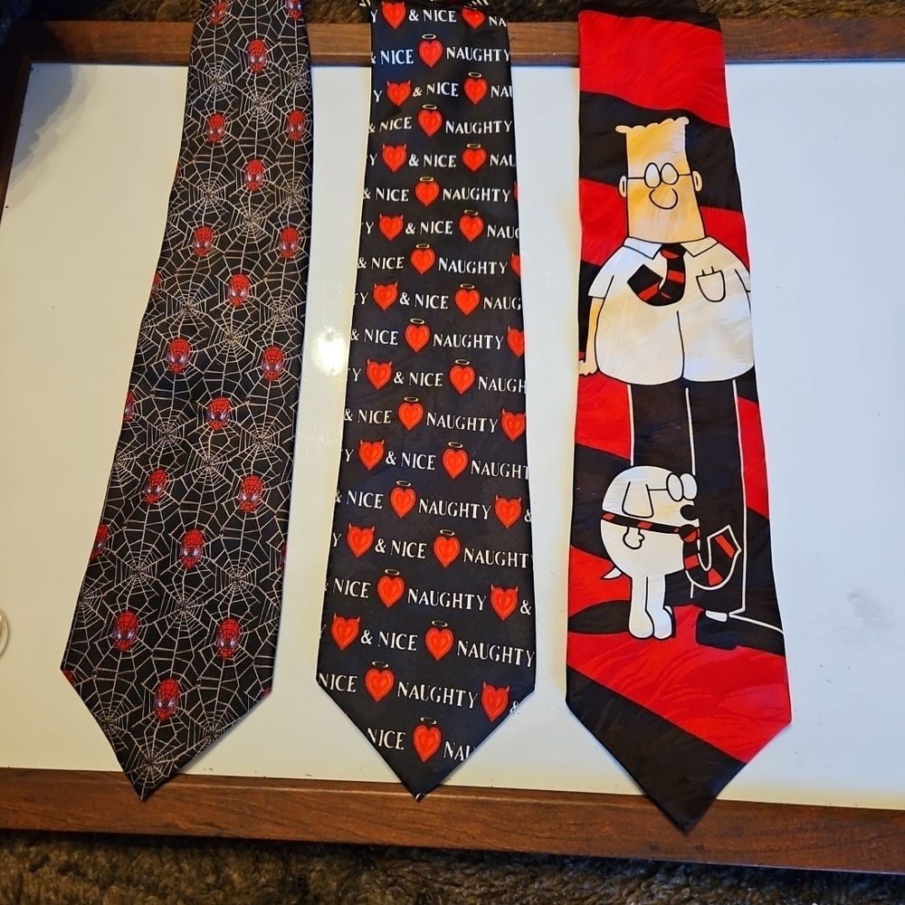 Fun Novelty Ties with Spider and Cartoon Designs